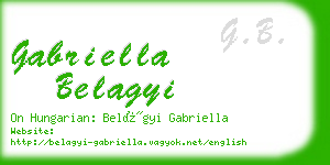 gabriella belagyi business card